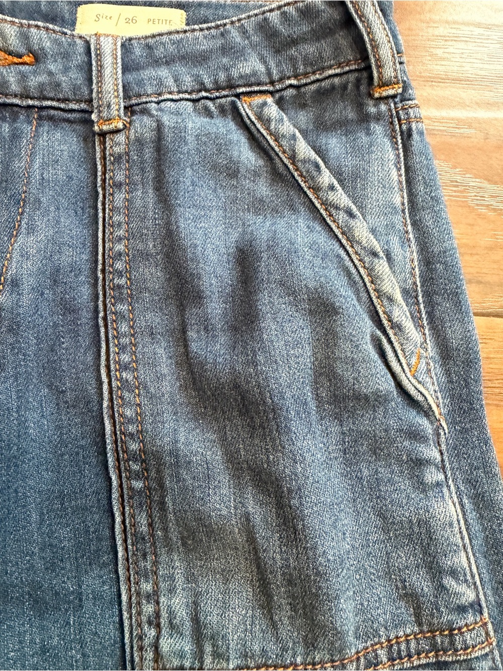 Pilcro and the Letterpress Wide-Leg Cropped Jeans with Button Side Hem - Picture 6 of 13